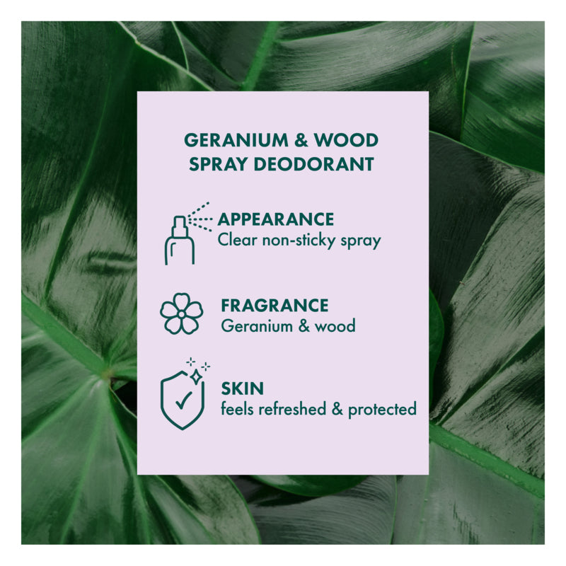 A'kin Geranium & Wood Spray Deodorant 150ml