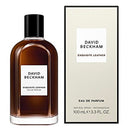 David Beckham Exquisite Leather perfume bottle and packaging on a white background