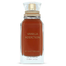 Perfume bottle labeled 'Vanilla Addiction' by Gulf Orchid on a white background
