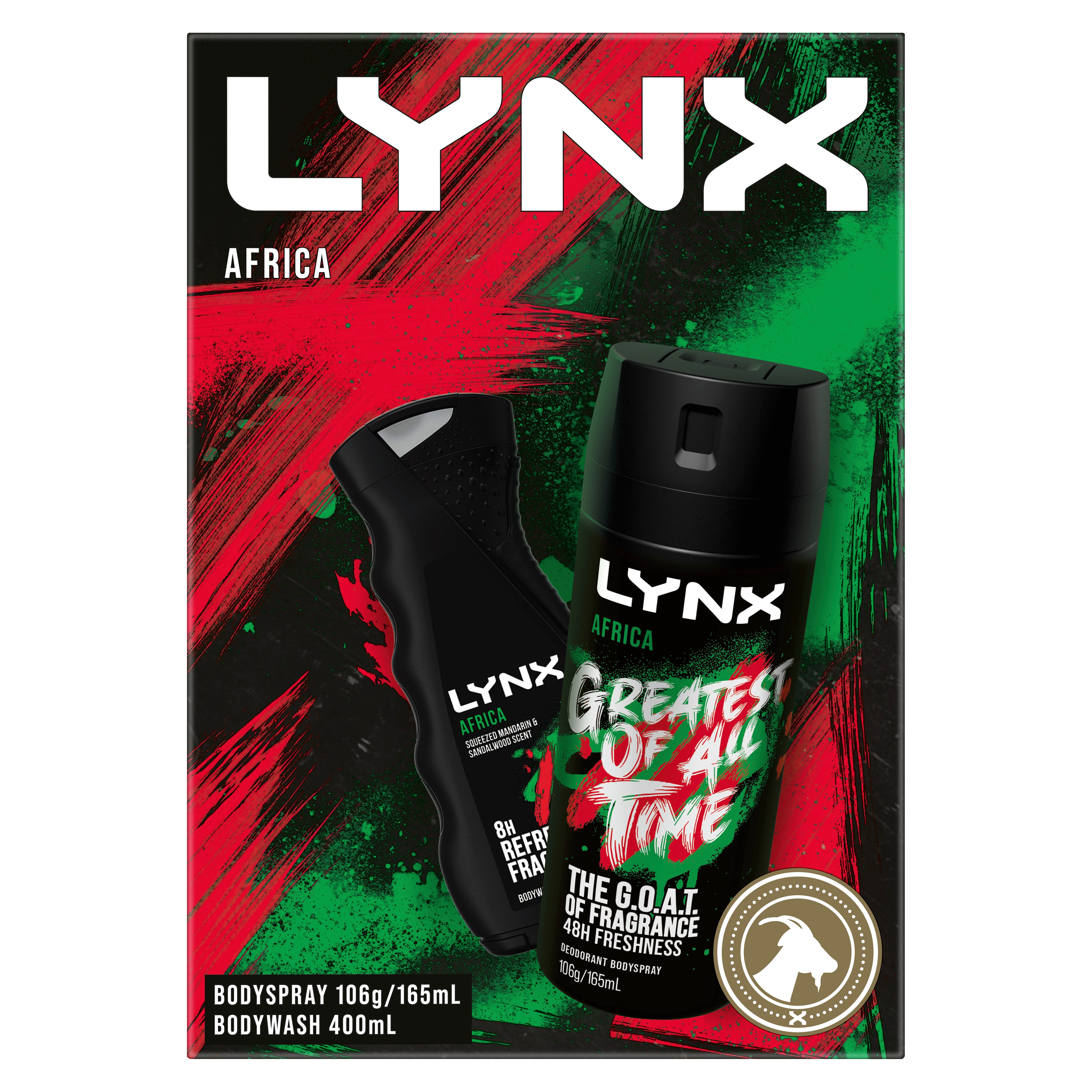 Lynx africa duo gift hot sale pack