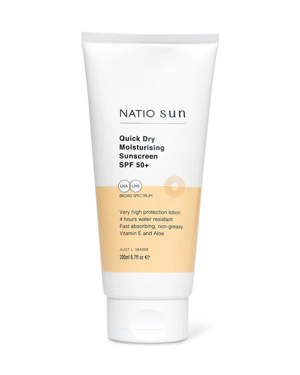 Natio Quick Dry Moisturising Sunscreen SPF 50+ 200ml