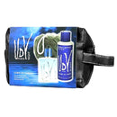 UDV Paris night grooming set with two bottles and a black pouch on a white background