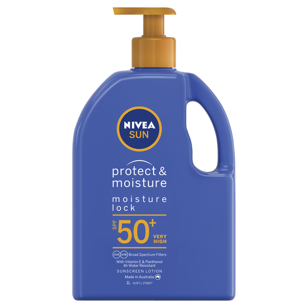 Nivea Protect & Moisture Moisturising Sunscreen Pump SPF50+ 1L