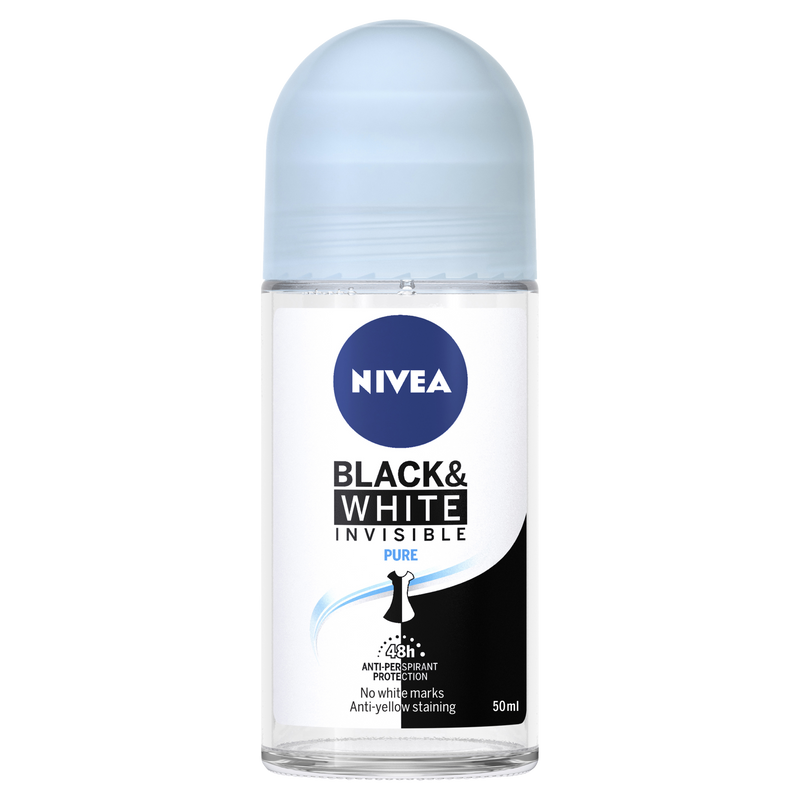 Nivea Invisible Black & White Pure Roll-on Deodorant 50ml