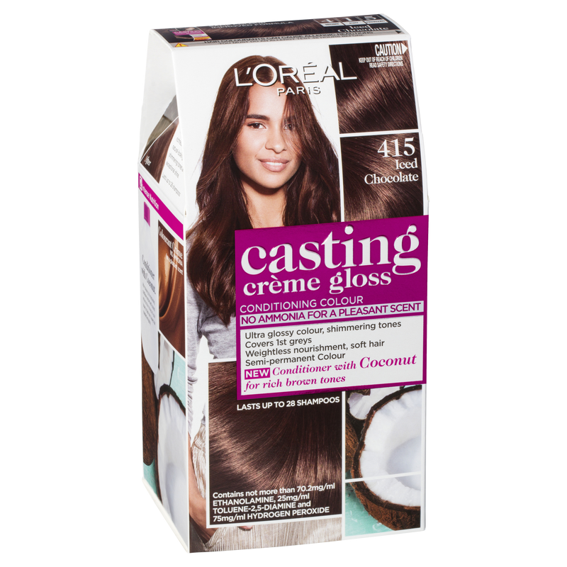 L'Oréal Paris Casting Crème Gloss Semi-Permanent Hair Colour - 415 Iced Chocolate(Ammonia Free)