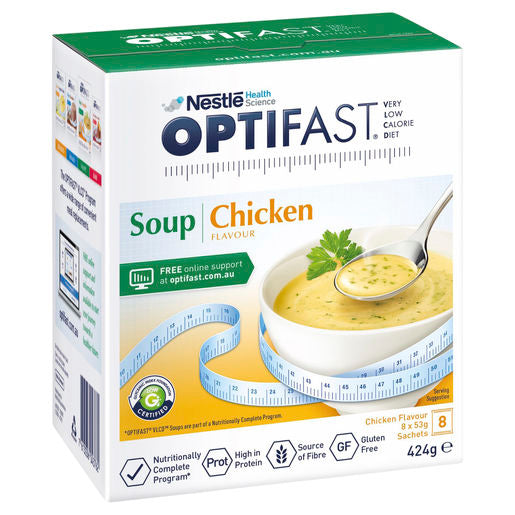 Optifast VLCD Chicken Flavour Soup 8 Pack 53g Sachets