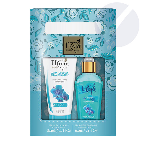 Maja Gift Set 2Pc Aqua Turquoise (Hand Cream 80ml,Body Mist 60ml)
