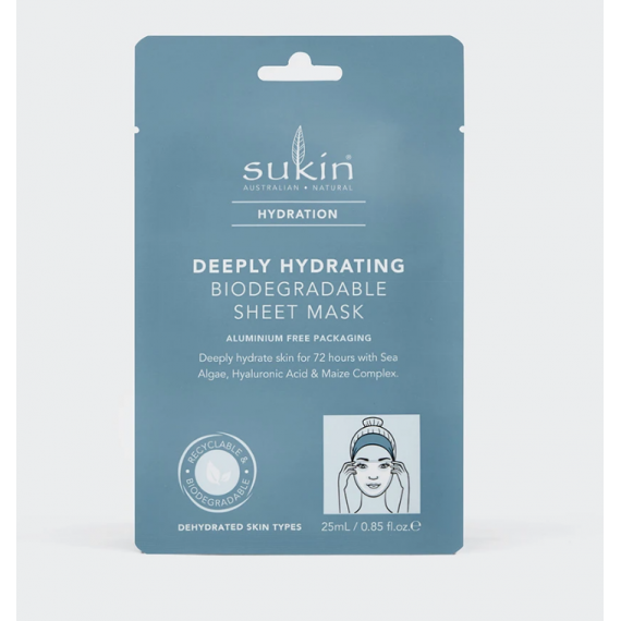 Sukin Deeply Hydrating Biodegradable Sheet Mask Hydration