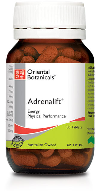 Oriental Botanicals® Adrenalift 30 Tabs
