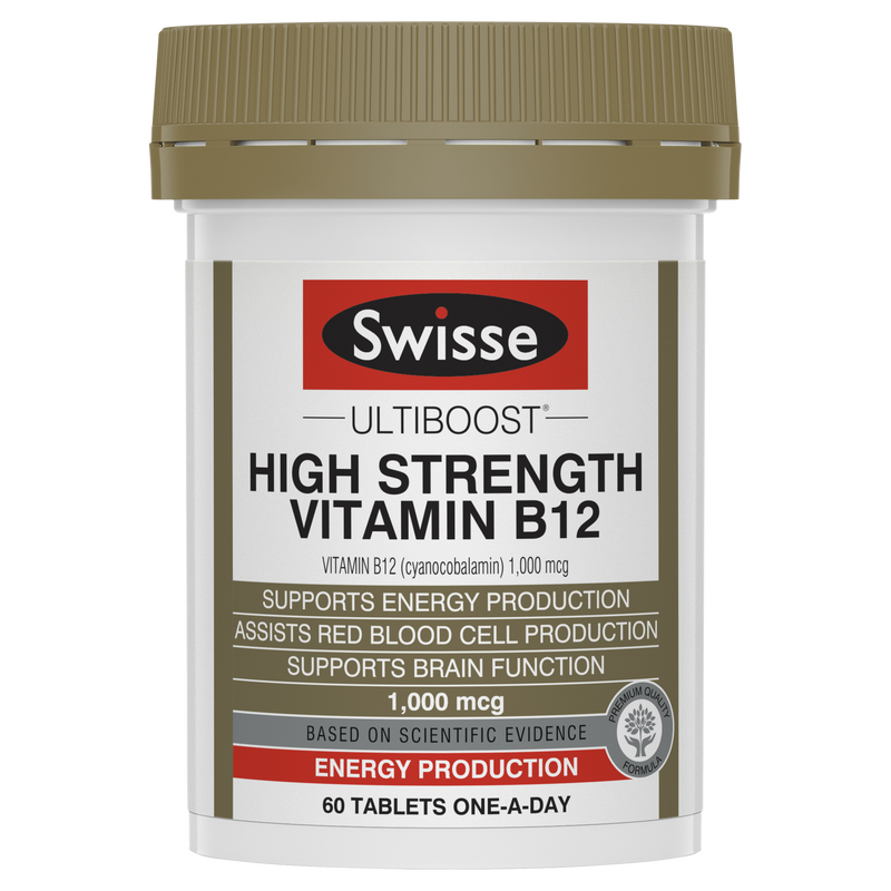Swisse Ultiboost High Strength Vitamin B12 60 Tabs
