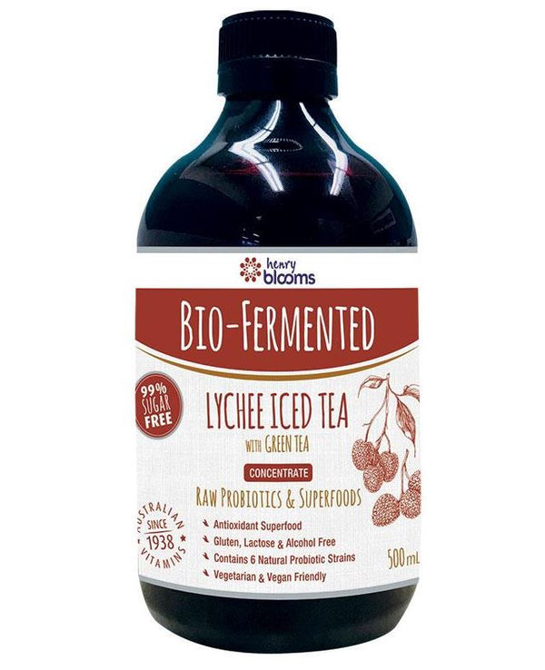 Henry Blooms Bio Fermented Lychee Iced Green Tea 500ml