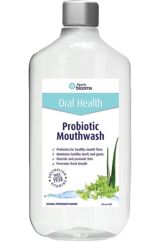 Henry Blooms Probiotic Mouthwash Peppermint 375ml