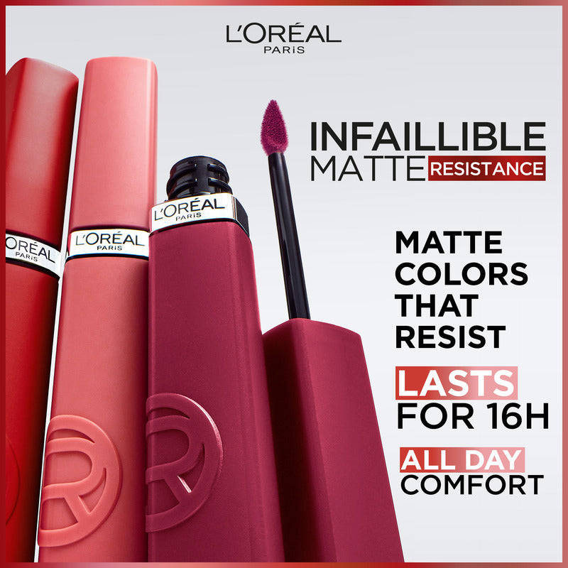 L'Oréal Paris Infallible Le Matte Resistance Liquid Lipstick 420 Le Rouge Paris