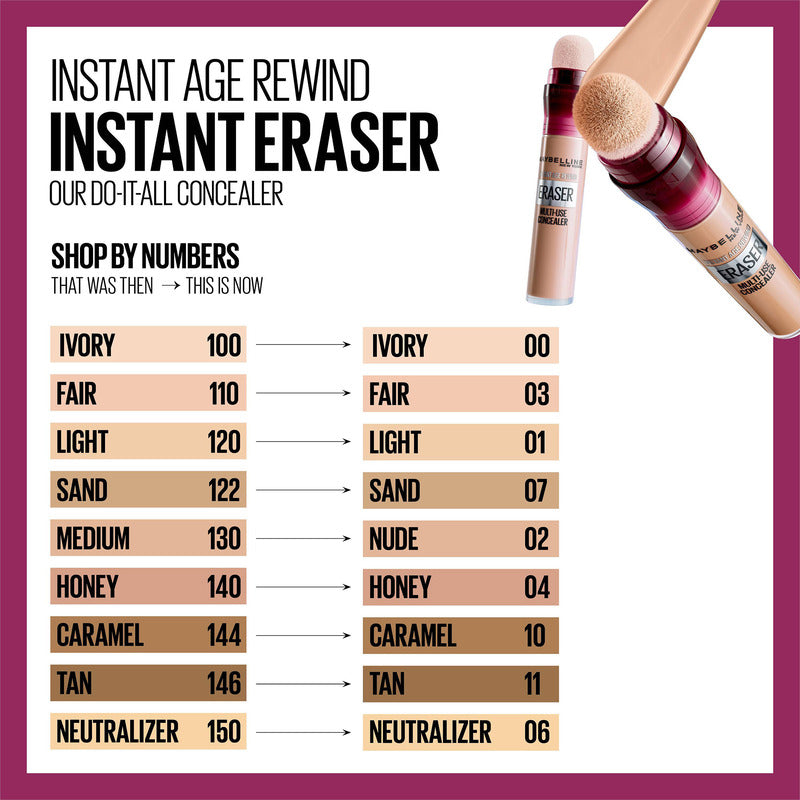 Maybelline Instant Age Rewind Eraser Multi-Use Concealer 00 Ivory