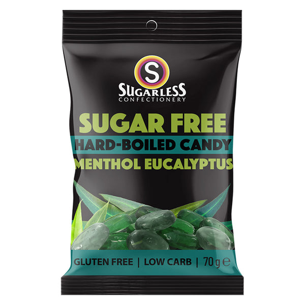 Sugarless Confectionery Menthol Eucalyptus Hard-Boiled Candy 70g