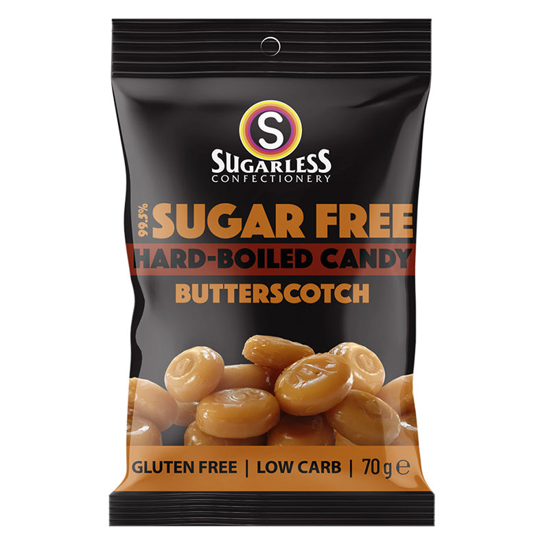 Sugarless Confectionery Butterscotch Hard-Boiled Candy 70g