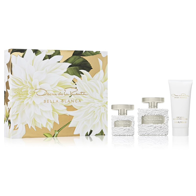 Oscar De La Renta Bella Blanca 3 Piece Gift Set - Eau De Parfum 100ml, Eau De Parfum 30ml & Body Lotion 100ml