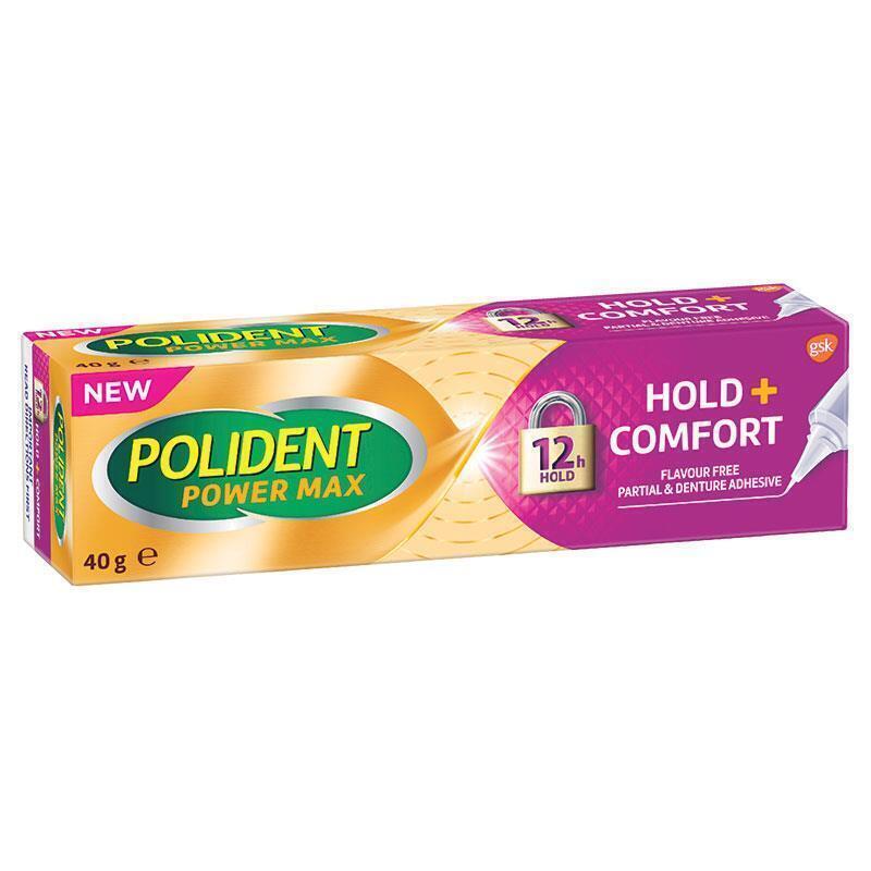 Polident Power Max Hold + Comfort Partial & Denture Adhesive 40g