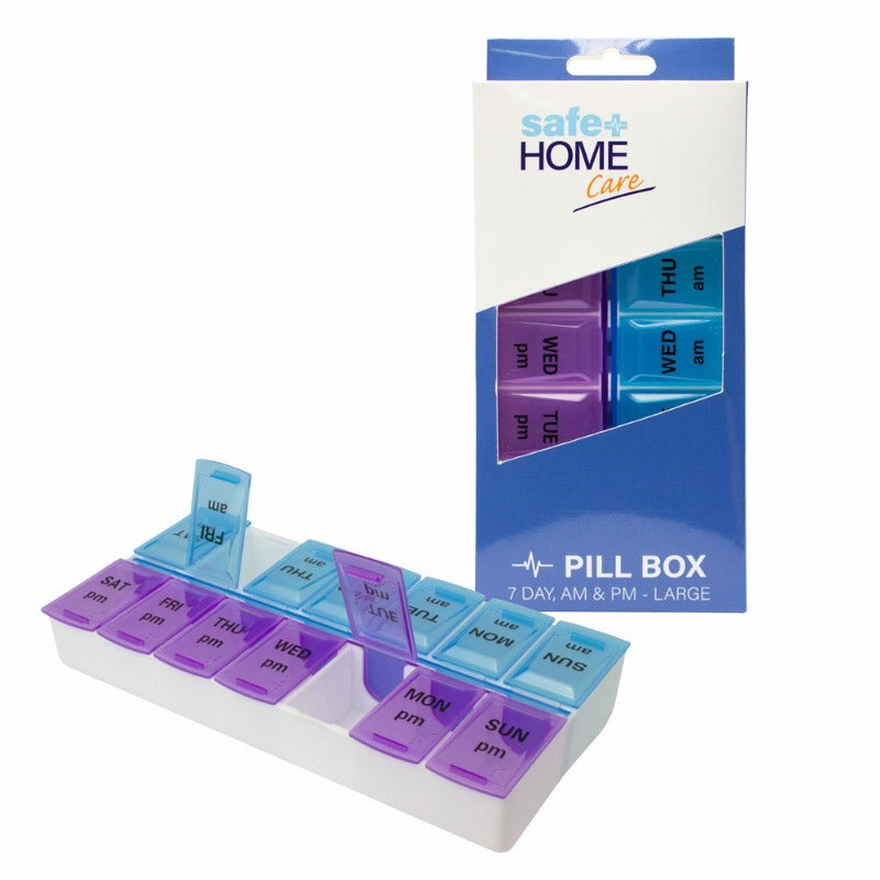 Safe Home Care Pill Box Organiser 7 Day AM & PM Large