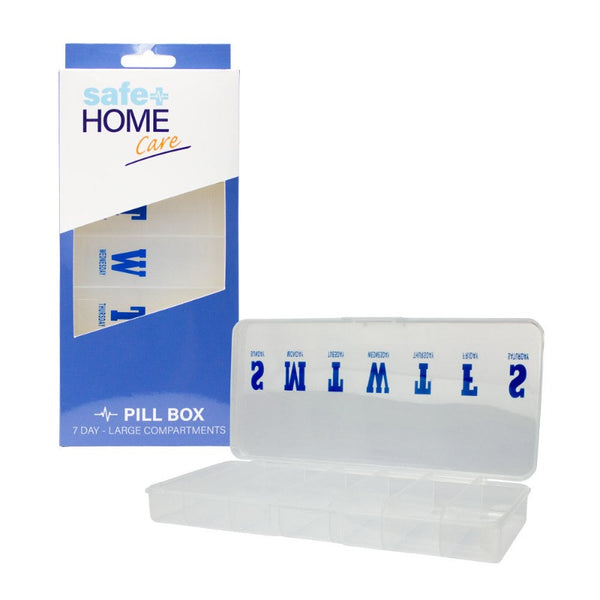 Safe Home Care Pill Box Organiser 7 Day Large Compartments