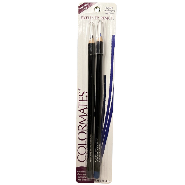 Colormates Eyeliner Pencil Steely Grey & Sky Blue 2 Pack