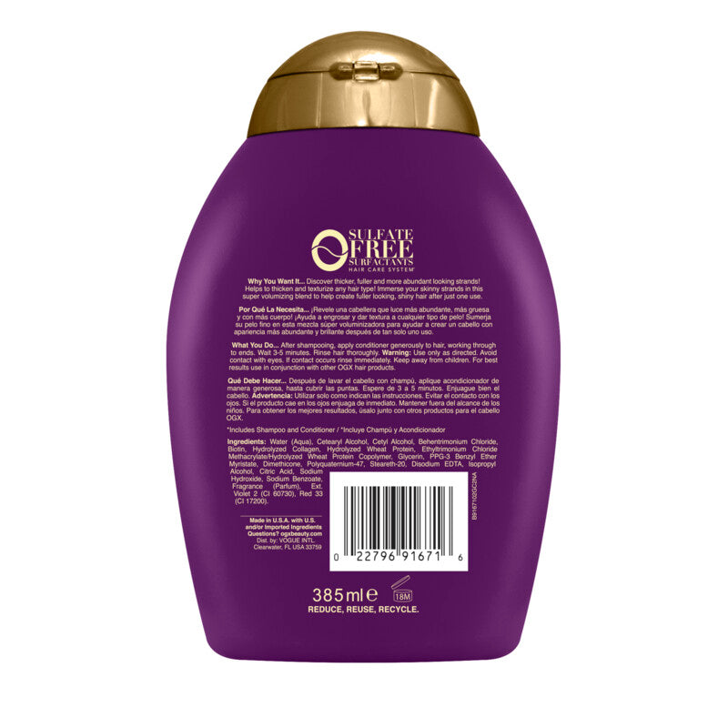 OGX Biotin and Collagen Conditioner 385ml