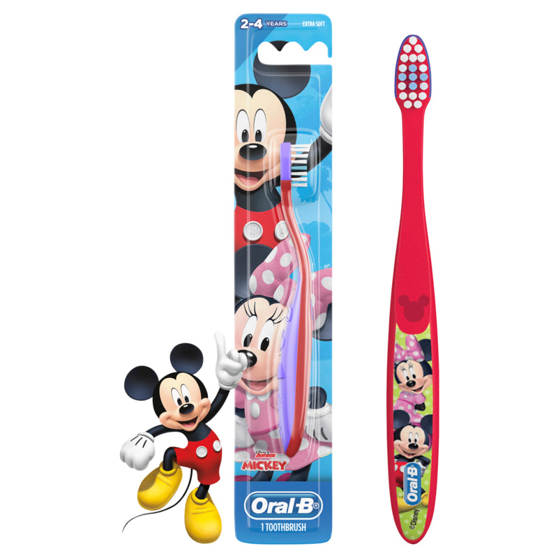 Oral B Stages 2 Mickey 2-4 Years Clean Kids Toothbrush 1 Pack