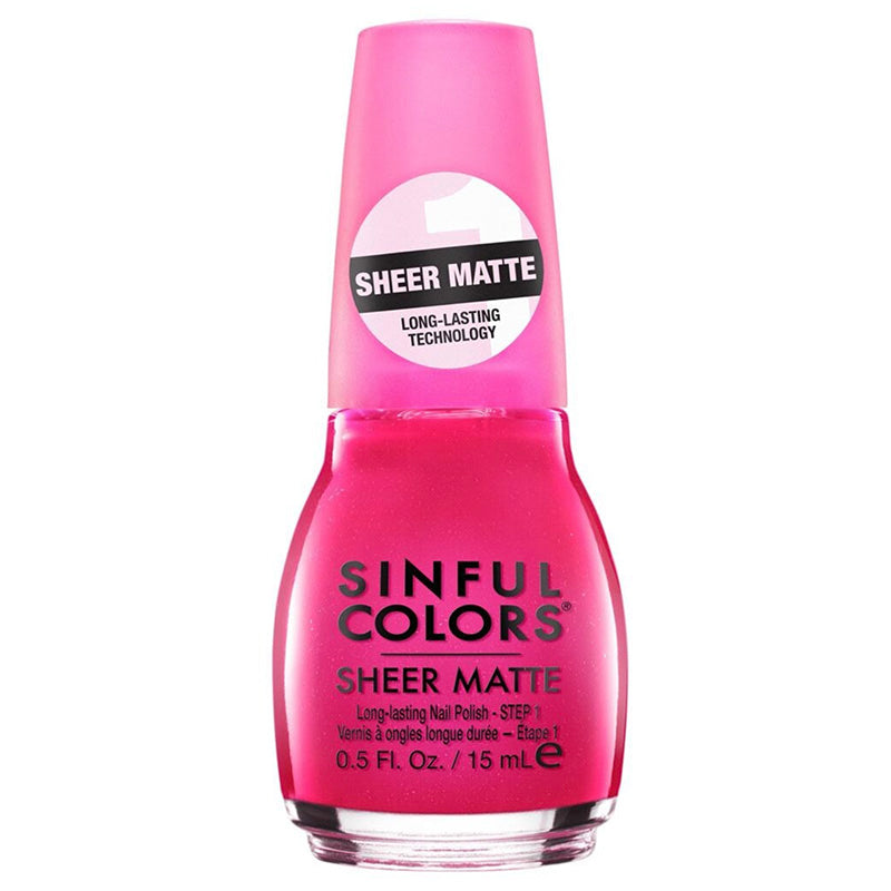 Sinful Colors Sheer Matte Nail Polish Hot Pink Tights