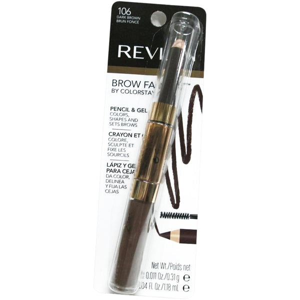 309972692047 Revlon Brow Fantasy Pencil & Gel 106 Dk Brown