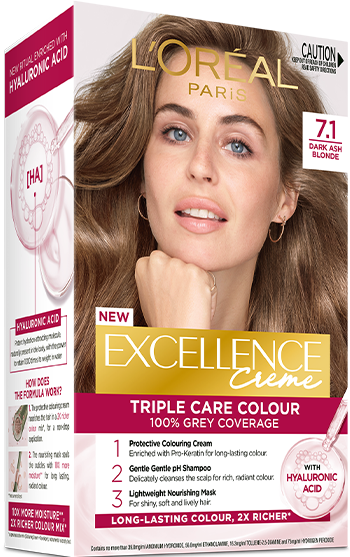 L'Oréal Excellence Crème 7.1 Dark Ash Blonde Hair Colour