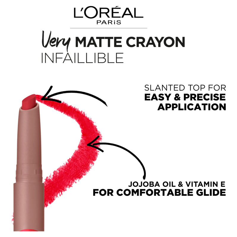 L'Oréal Paris Infallible Matte Lip Crayon 101 Smooth Caramel