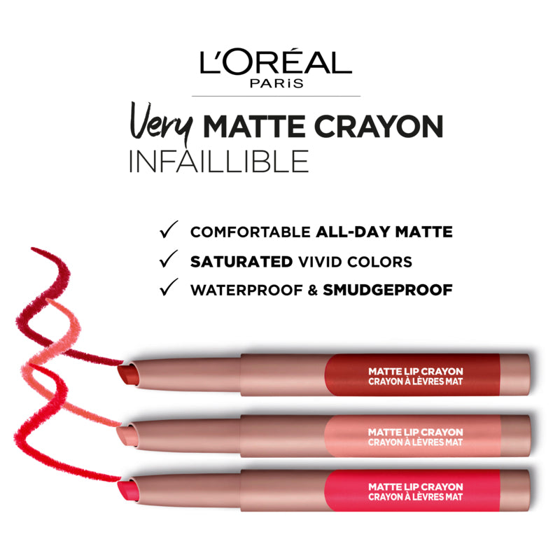L'Oréal Paris Infallible Matte Lip Crayon 101 Smooth Caramel