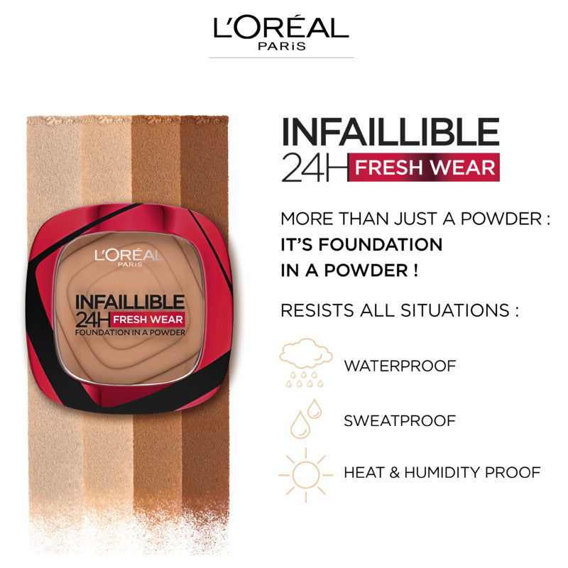 L’Oréal Paris Infallible 24H Fresh Wear Powder Foundation 20 Ivory