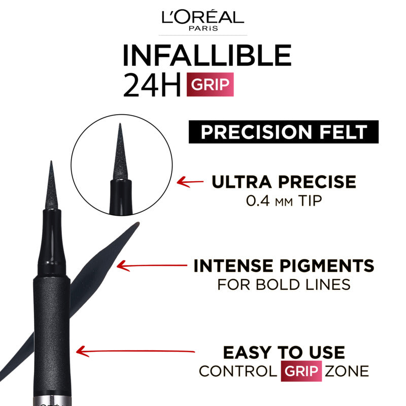 L'Oreal Infallible 27H Precision Eyeliner Felt 01 Black