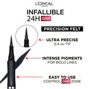 L’Oréal Paris Infallible 27H Precision Liner Felt 02 Brown