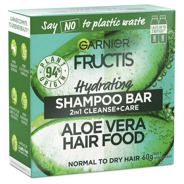Garnier Fructis Aloe Vera Hair Food 2in1 Shampoo Bar 60g