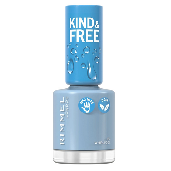 Rimmel Kind & Free Plant-Based Nail Polish 152 Tidal Wave Blue