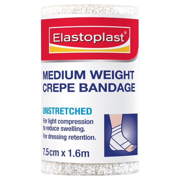 Elastoplast Medium Weight Crepe Bandage 7.5cm x 1.6m