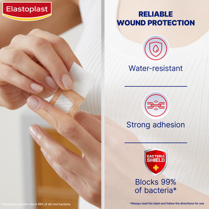 Elastoplast Water Resistant Plastic Plaster Assorted 40 Pack