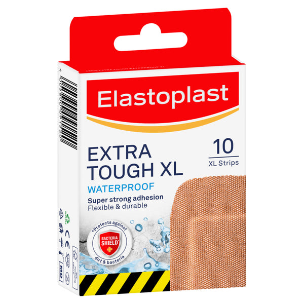 Elastoplast Extra Tough XL Waterproof Plaster 10 Pack