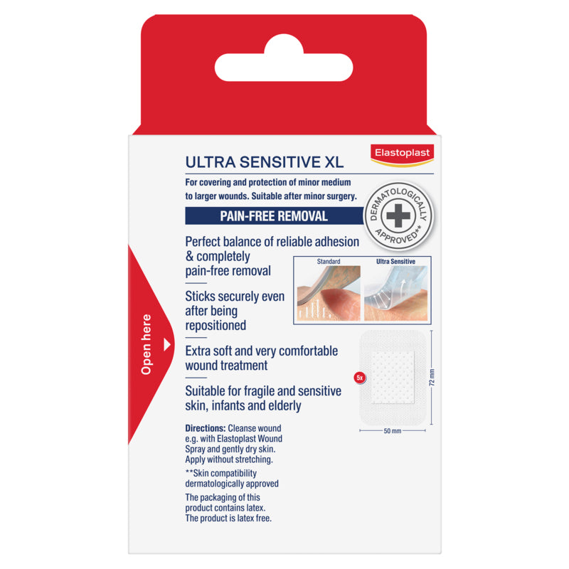 Elastoplast Ultra-Sensitive Wound Plaster XL 5 Pack