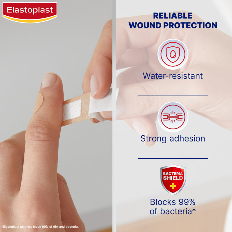 Elastoplast Water Resistant Plastic Plaster 40 Pack