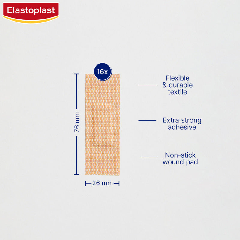 Elastoplast Extra Tough Waterproof Plaster 16 Pack