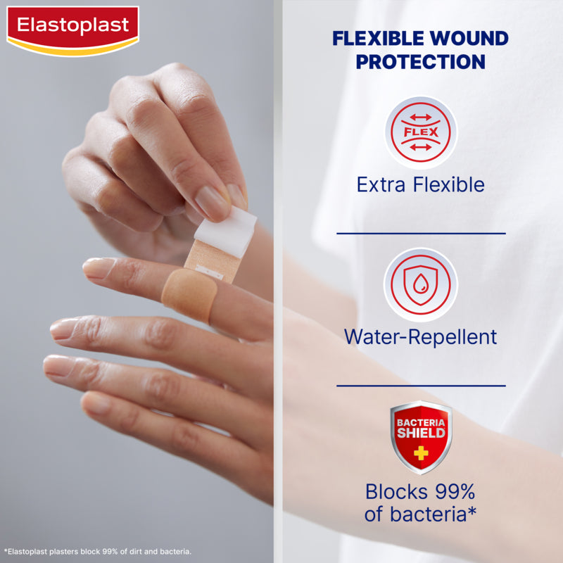 Elastoplast Flexible Fabric Wound Dressing Plaster 40 Pack