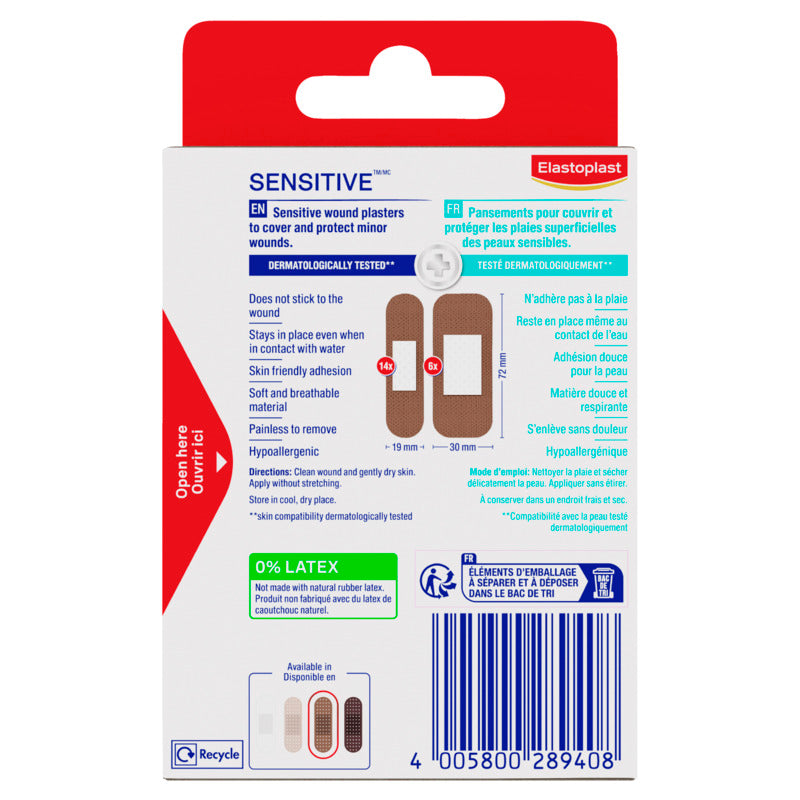 Elastoplast Sensitive Hypoallergenic Medium Plaster 20 Pack