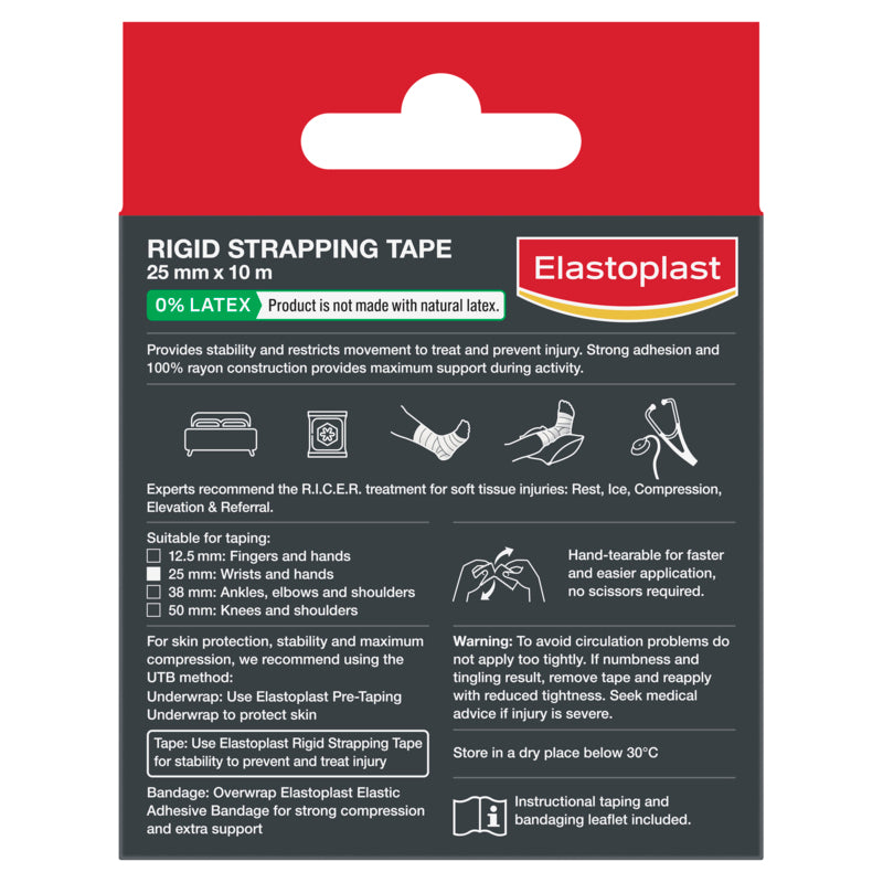 Elastoplast Rigid Strapping Tape Tan 25mm x 10m