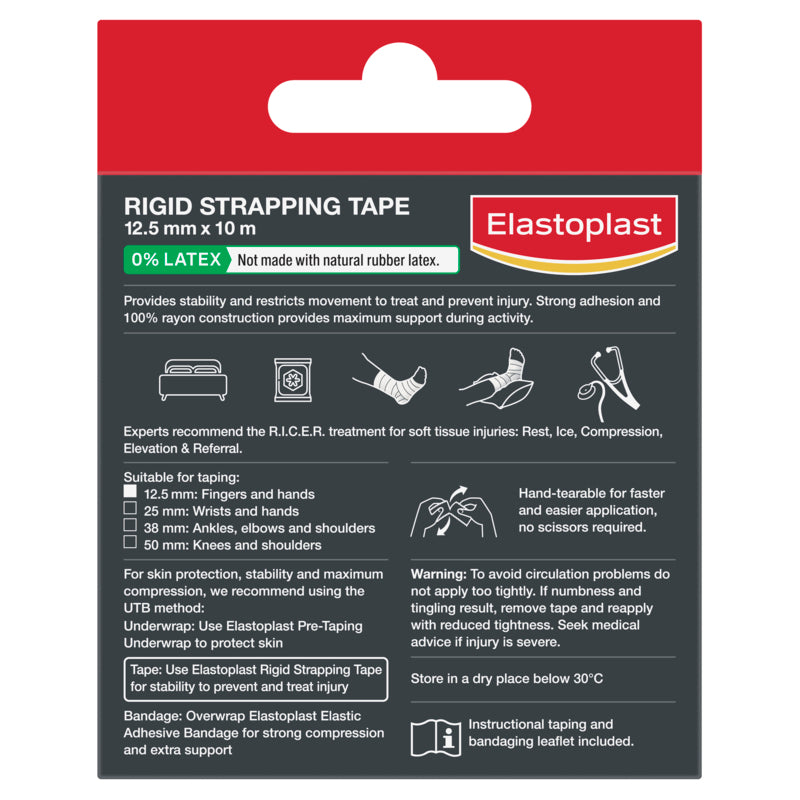 Elastoplast Rigid Strapping Tape Tan 12.5mm x 10m