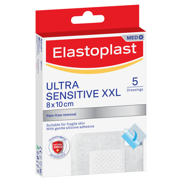 Elastoplast Ultra Sensitive XXL Wound Dressing 5 Pack