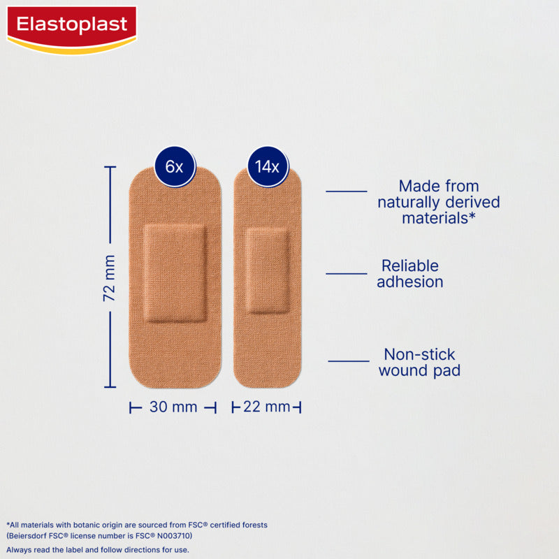 Elastoplast Green & Protect Wound Plaster 20 Pack