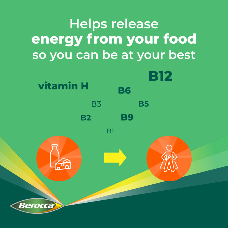 Berocca Energy Vitamin B & C Orange Flavour Effervescent Tablets 15 Pack